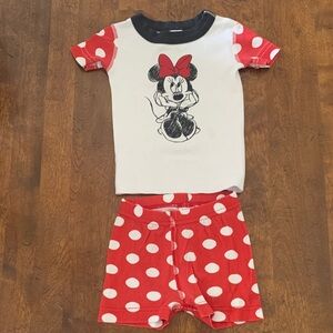 Hanna Andersson Minnie Mouse Red and White Pajama Set